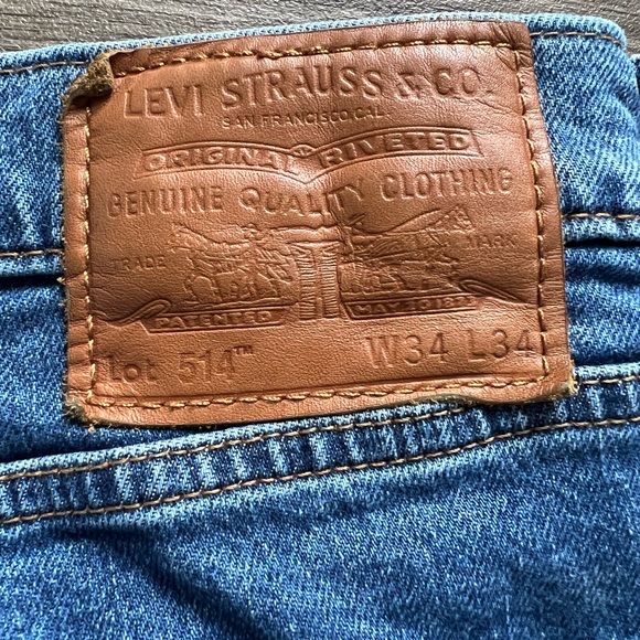 Levi's Premium Men's 514 Straight Zip Fly Flex Jeans size 34x34 - Picture 6 of 12